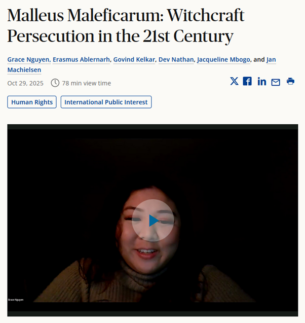 Malleus Maleficarum: Witchcraft Persecution in the 21st Century
