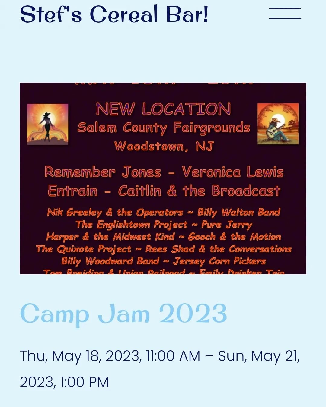 CAAAAMP JAAAAAM!!! Our favorite fest is this week!! Check out upcoming events on our website, looking for tickets? Click the link and you will be sent to Camp Jams website to get your tickets! Cant wait to see you there!!