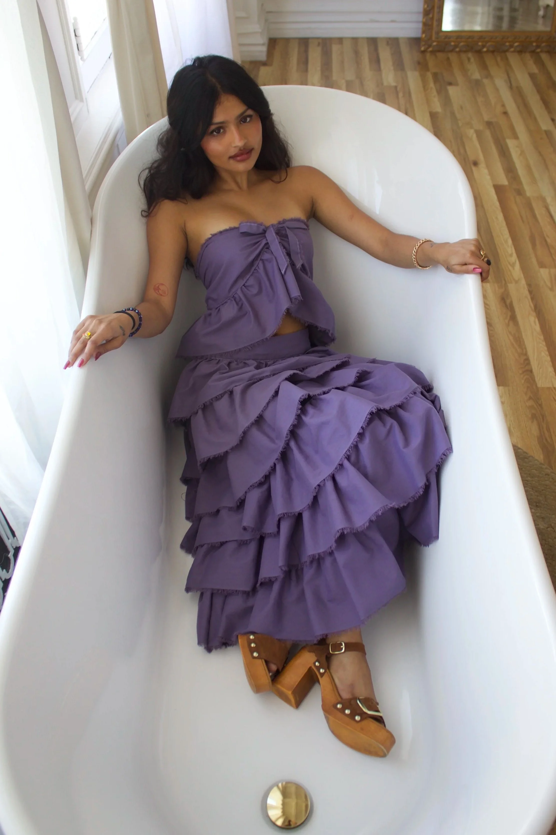 Purple Ruffled Dress