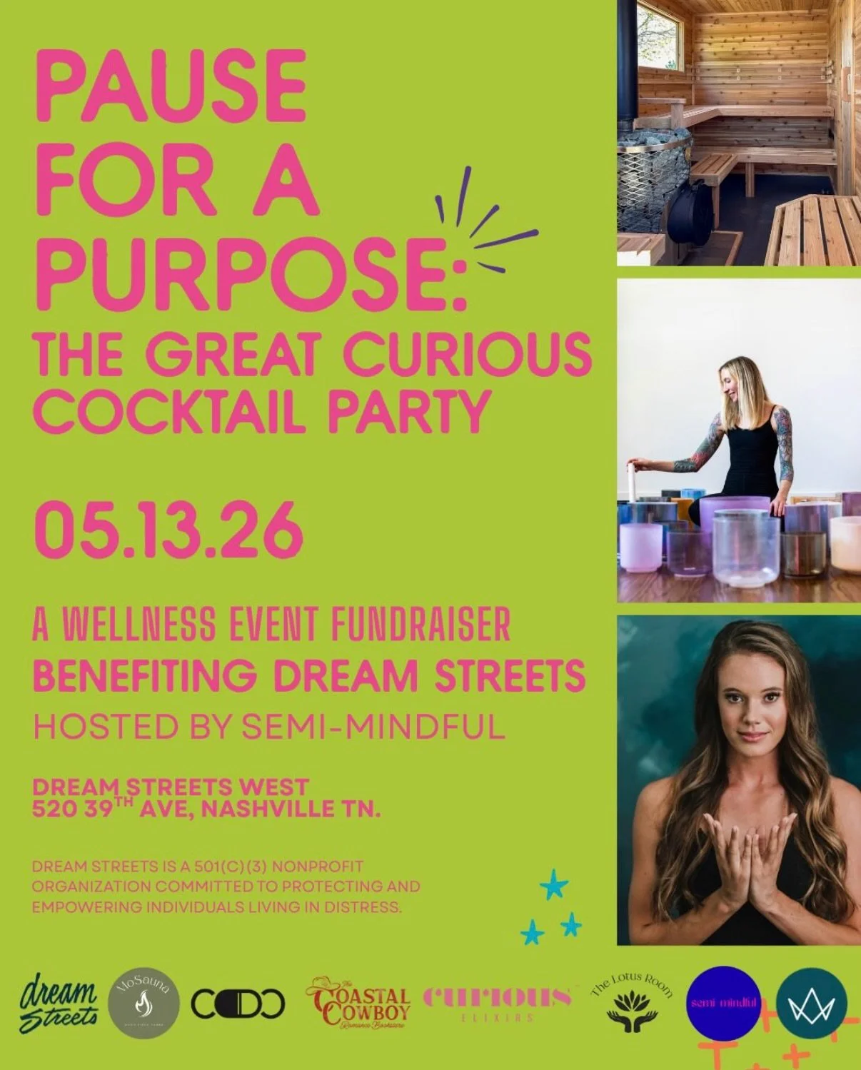 We&rsquo;re honored to be part of this beautiful Wellness Event Fundraiser benefiting @dreamstreetstn ✨

Join us for an evening of rest, connection, and nervous system reset alongside some incredible wellness practitioners and community partners here