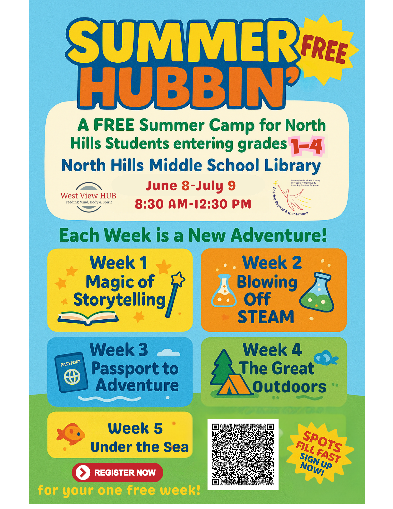 Flyer for Summer Hubbin'