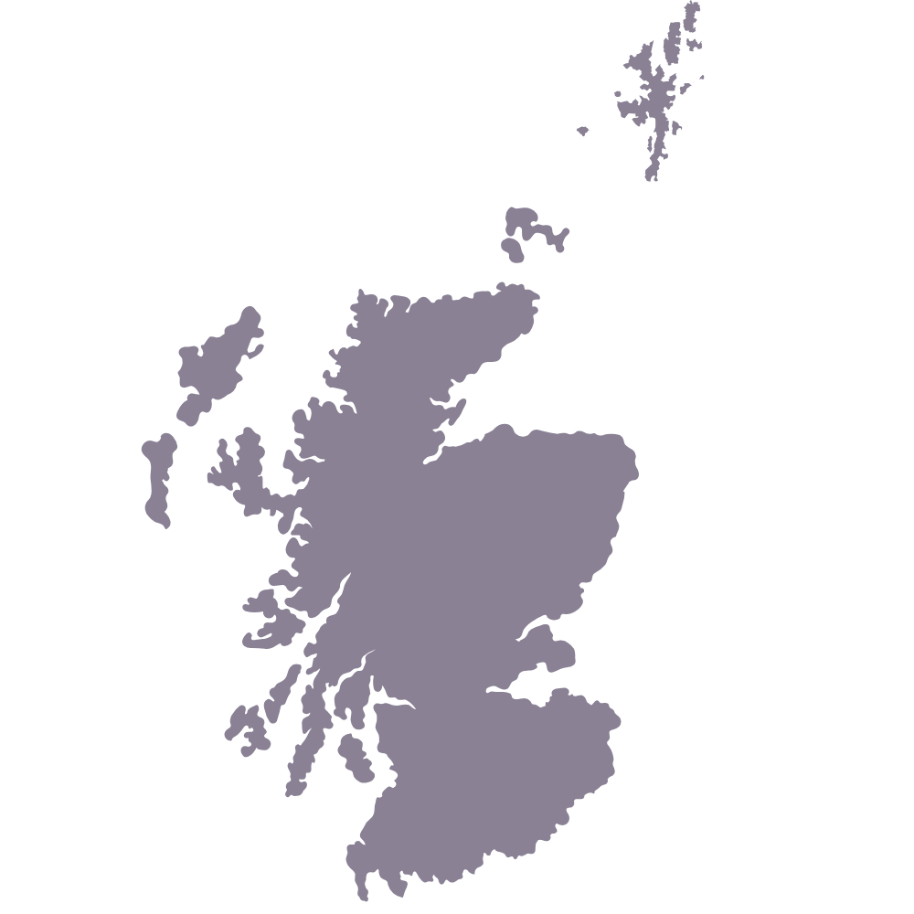 Geometric drawing of an outline square with sections divided by vertical, horizontal, and half circle lines.