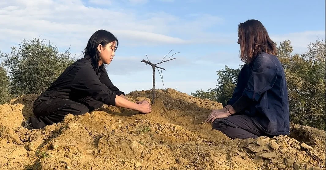 Last week, Wies and I carried out the "Sandcastle Performance." This activity, inspired by the "sandcastle game- 모래성 땅따먹기" I played as a child, involves carefully digging out "my own space" without knocking down a centra