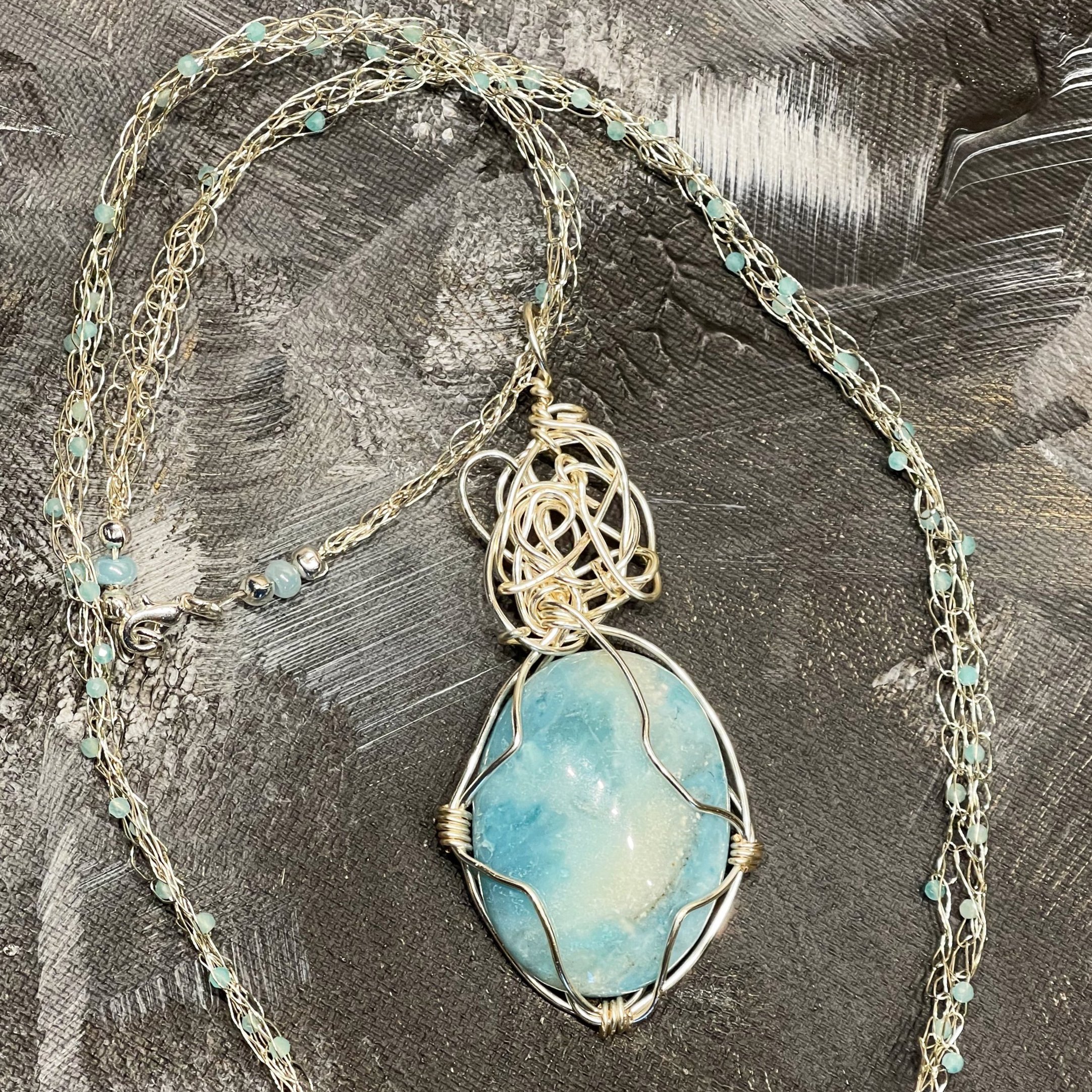 Amazonite Pendant Necklace