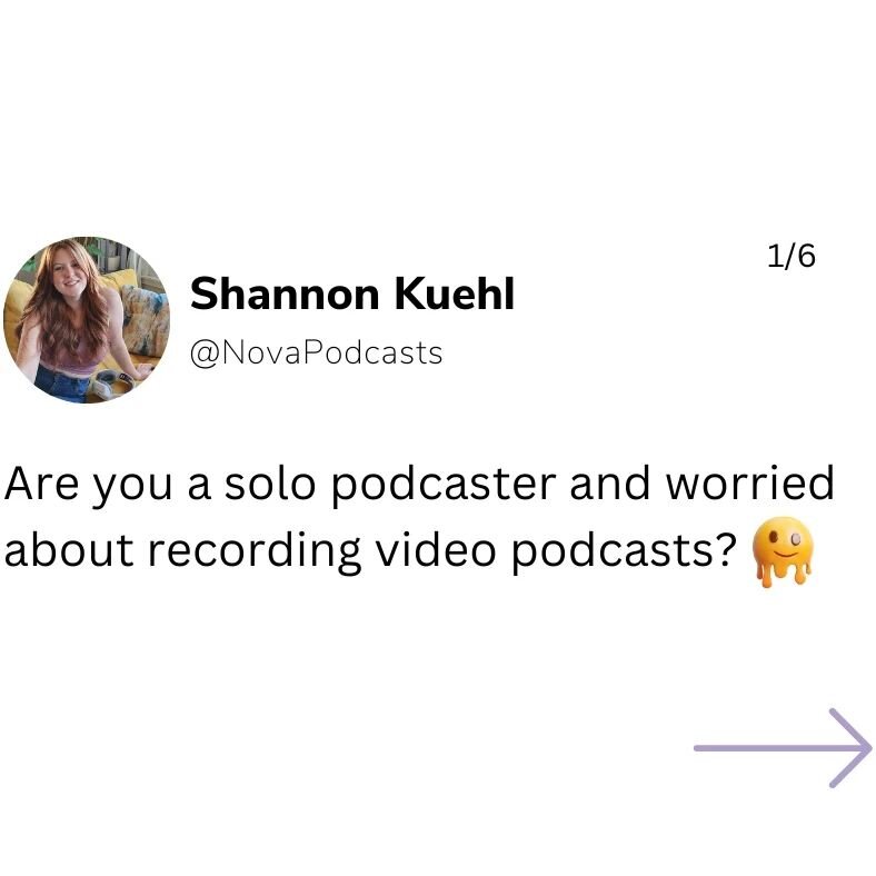 Worried about recording a podcast on your own? 🫠🫠

Swipe to easy the EASIEST hack to create a more engaging video podcast! 🥳🥳