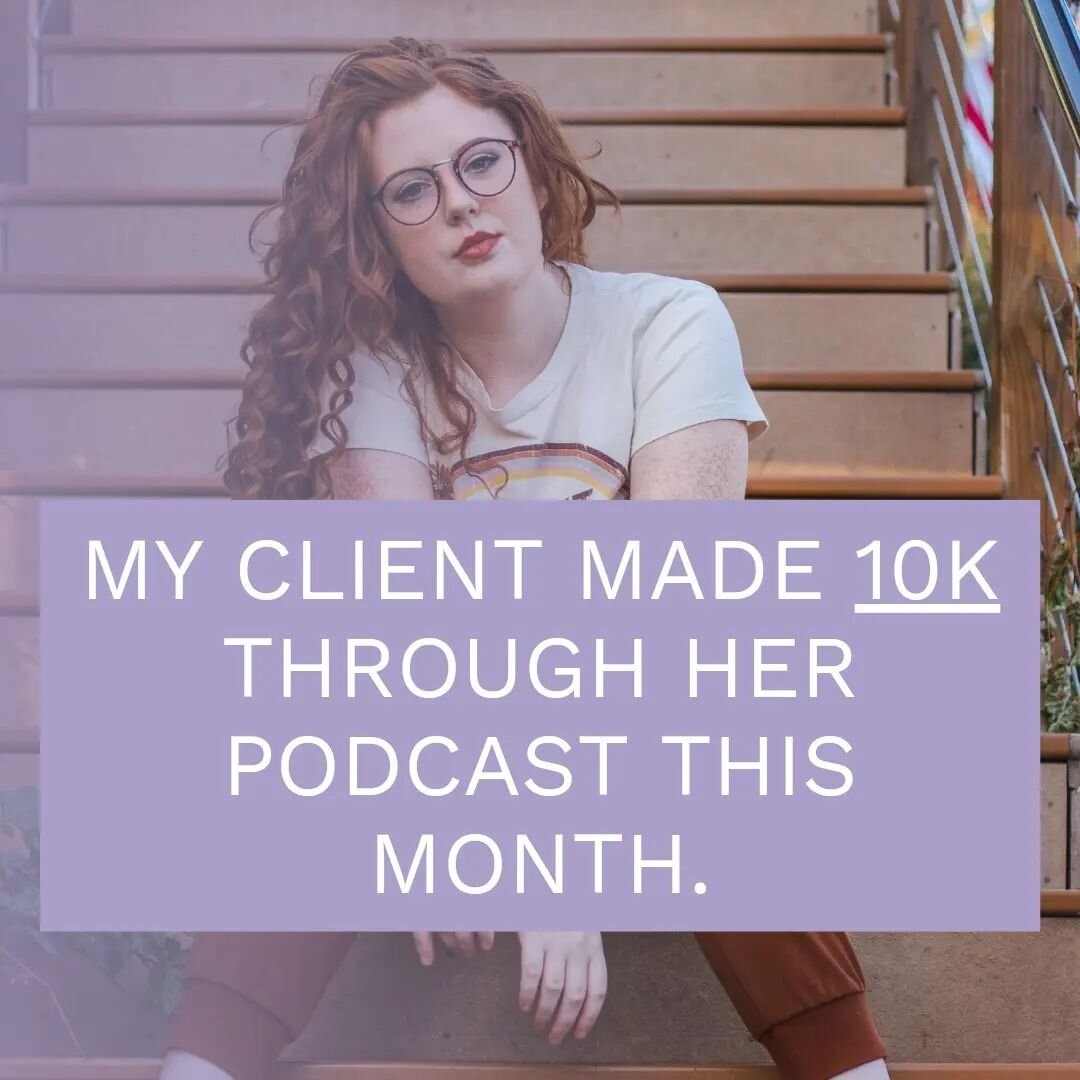Yeah you read that right. 

My client's podcast is bringing in leads and sales for her... pretty effortlessly. 

Recently, my client signed a new student from her show! (NGL, I had a little dance party for her🥳💃💃)

The episode that her new 1:1 cli