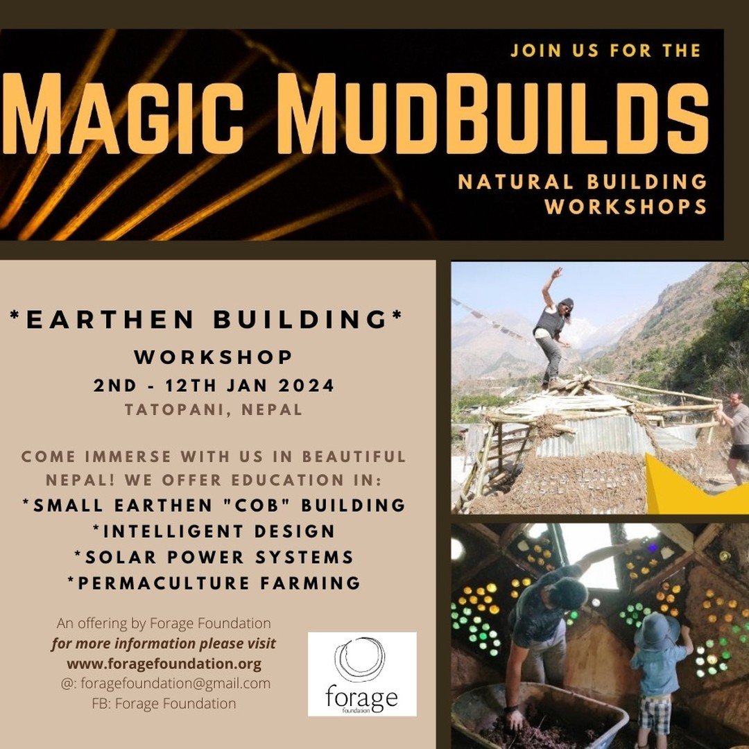 Its on again! We are heading to Nepal to offer another special series of workshops in 2024.
Express your interest as workshops are limited!
Cob on...you know you want to!