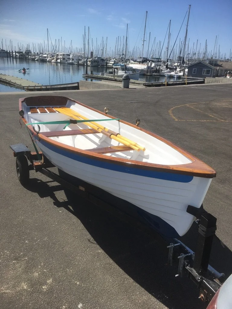 Santa Barbara California rowboat restoration by Carpinteria Boat Works