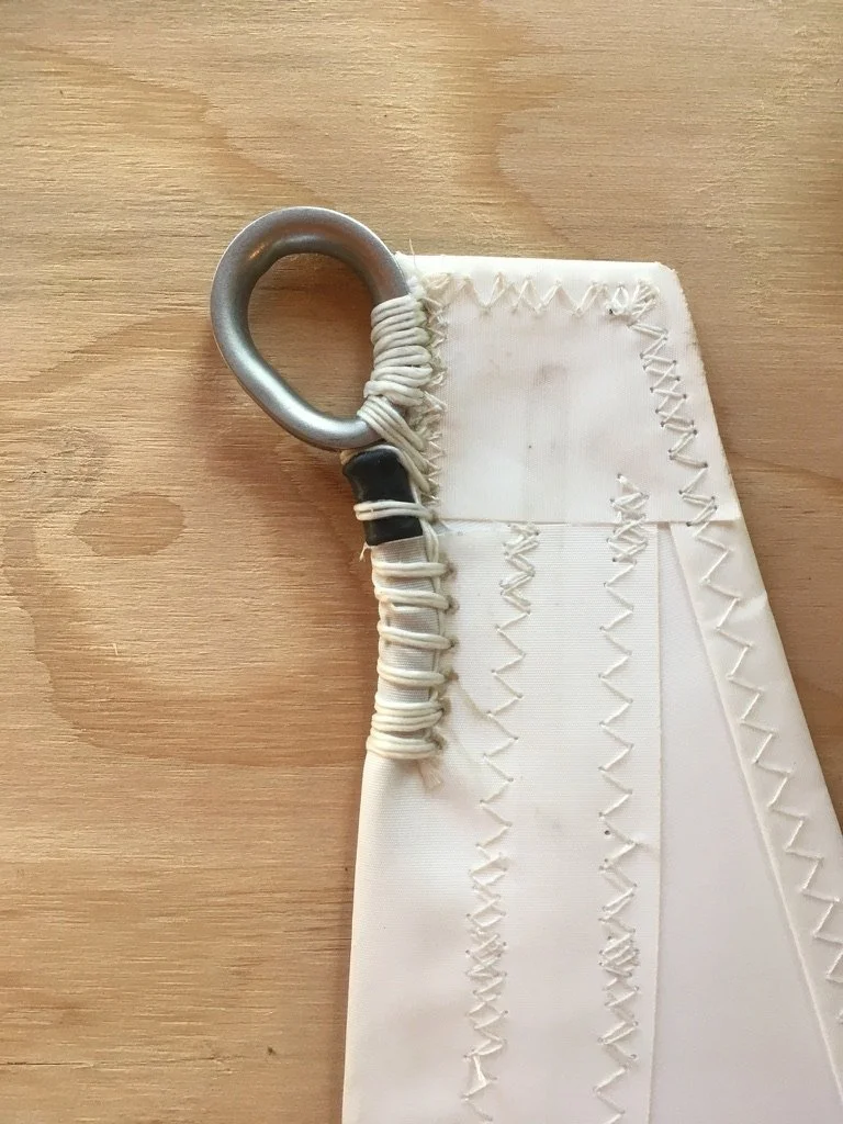 Ventura sail construction detail by Carpinteria Boat Works.