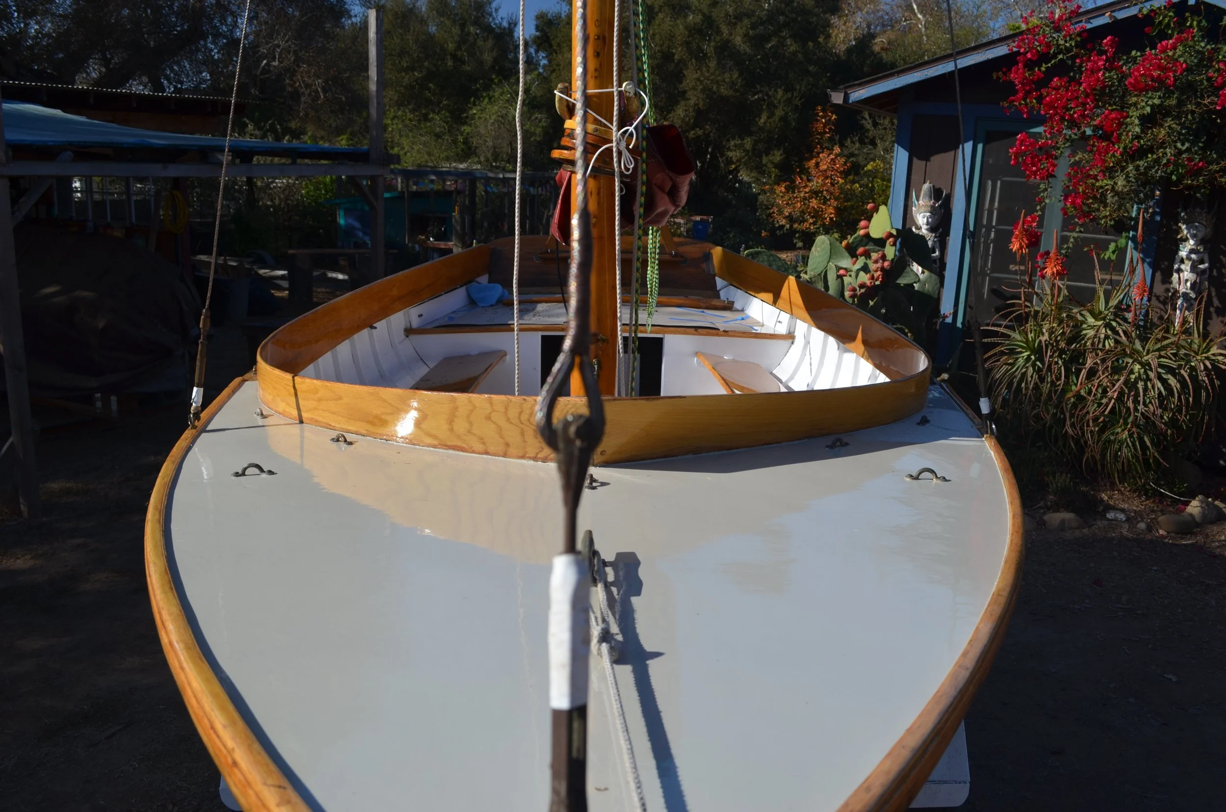Herreshoff 12 1/2 restoration by Carpinteria Boat Works.