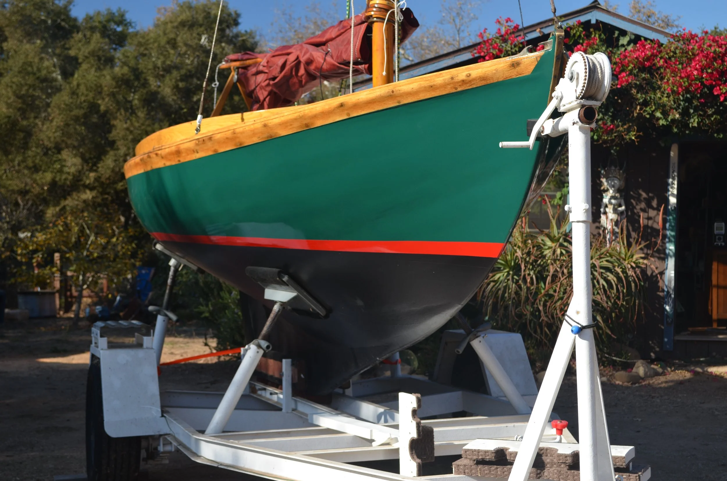 Herreshoff 12 1/2 restoration by Carpinteria Boat Works.