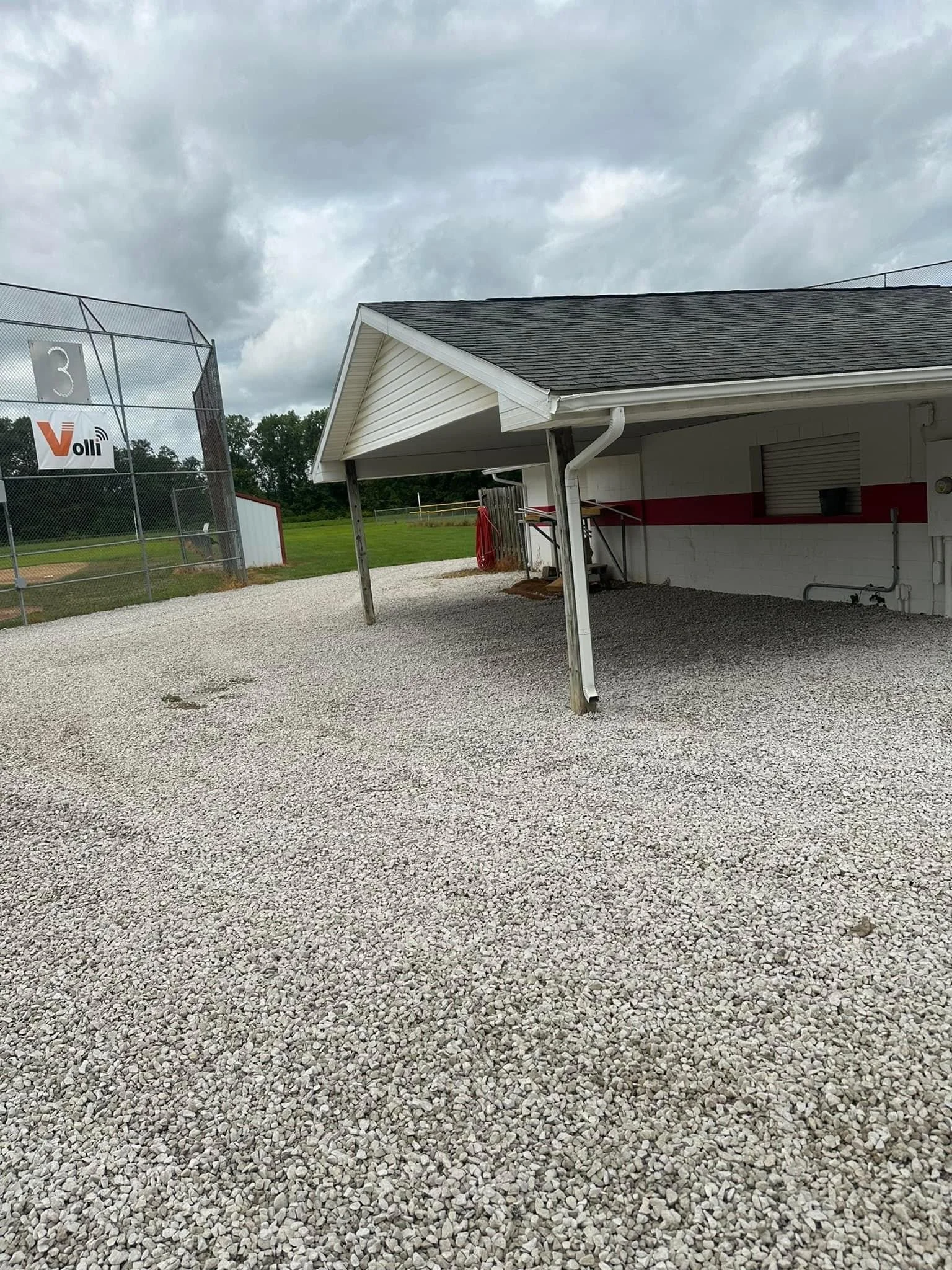 After - adding a fresh coat of gravel makes a huge difference