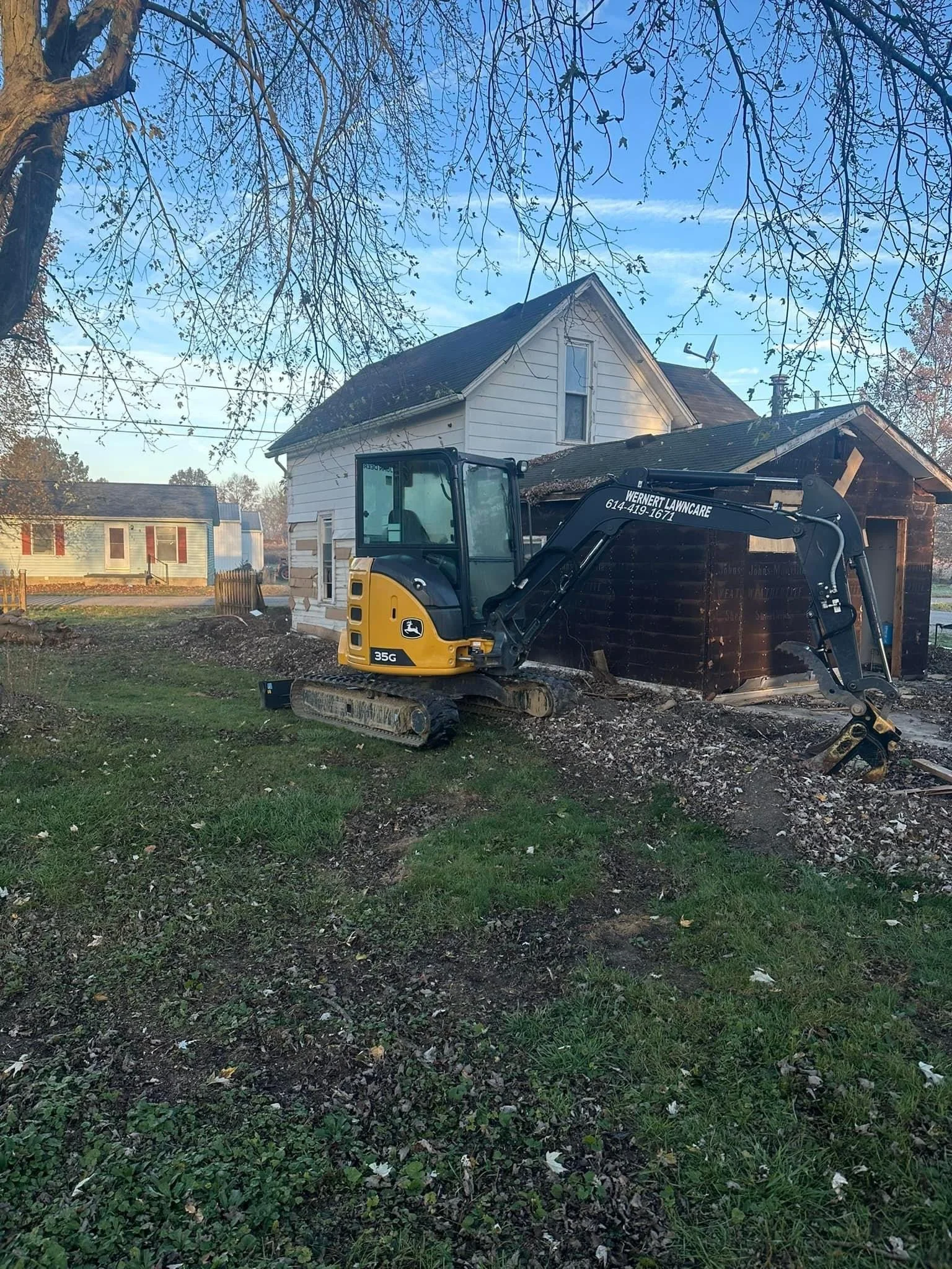 Before house demolition