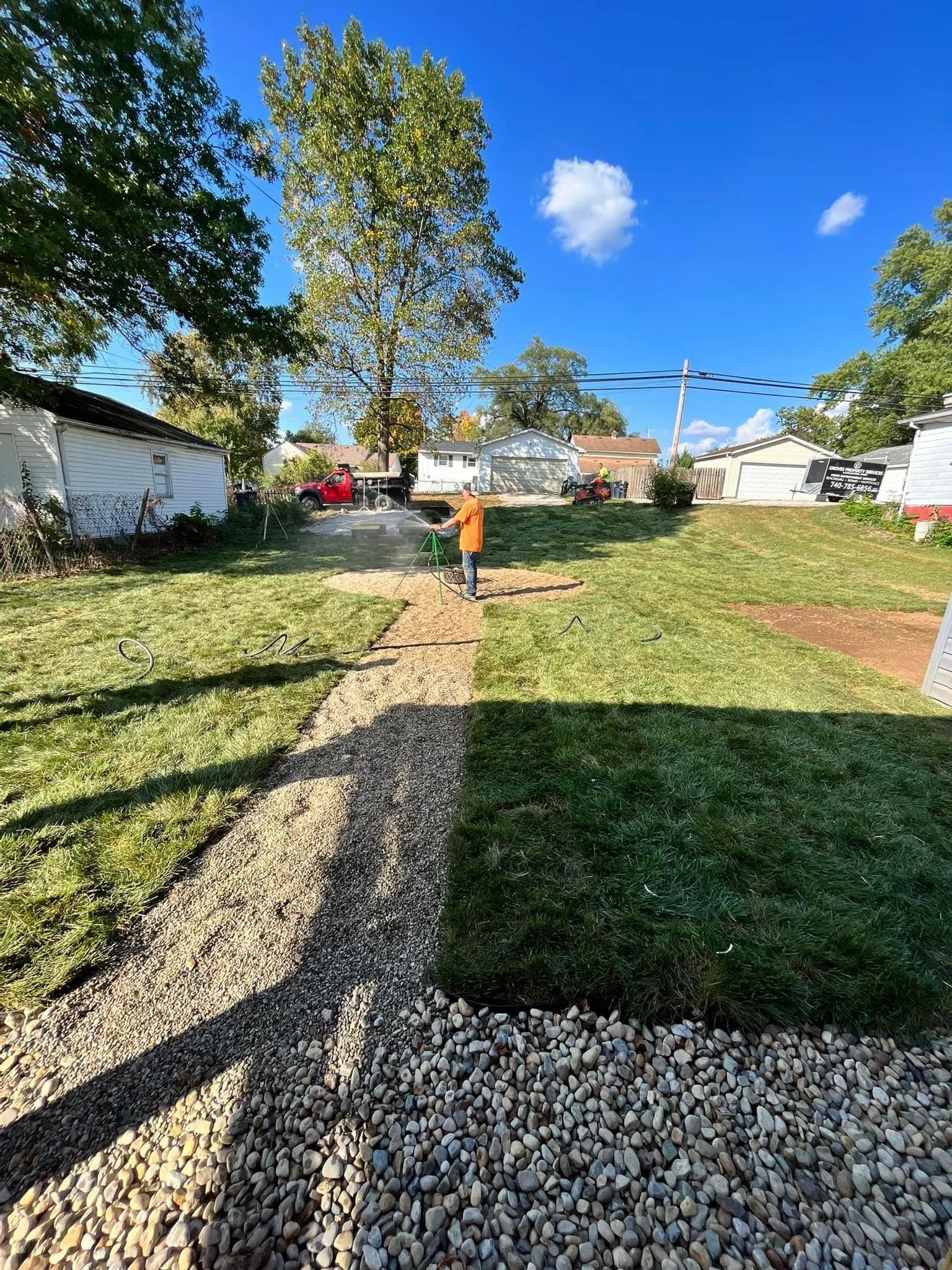 After laying sod