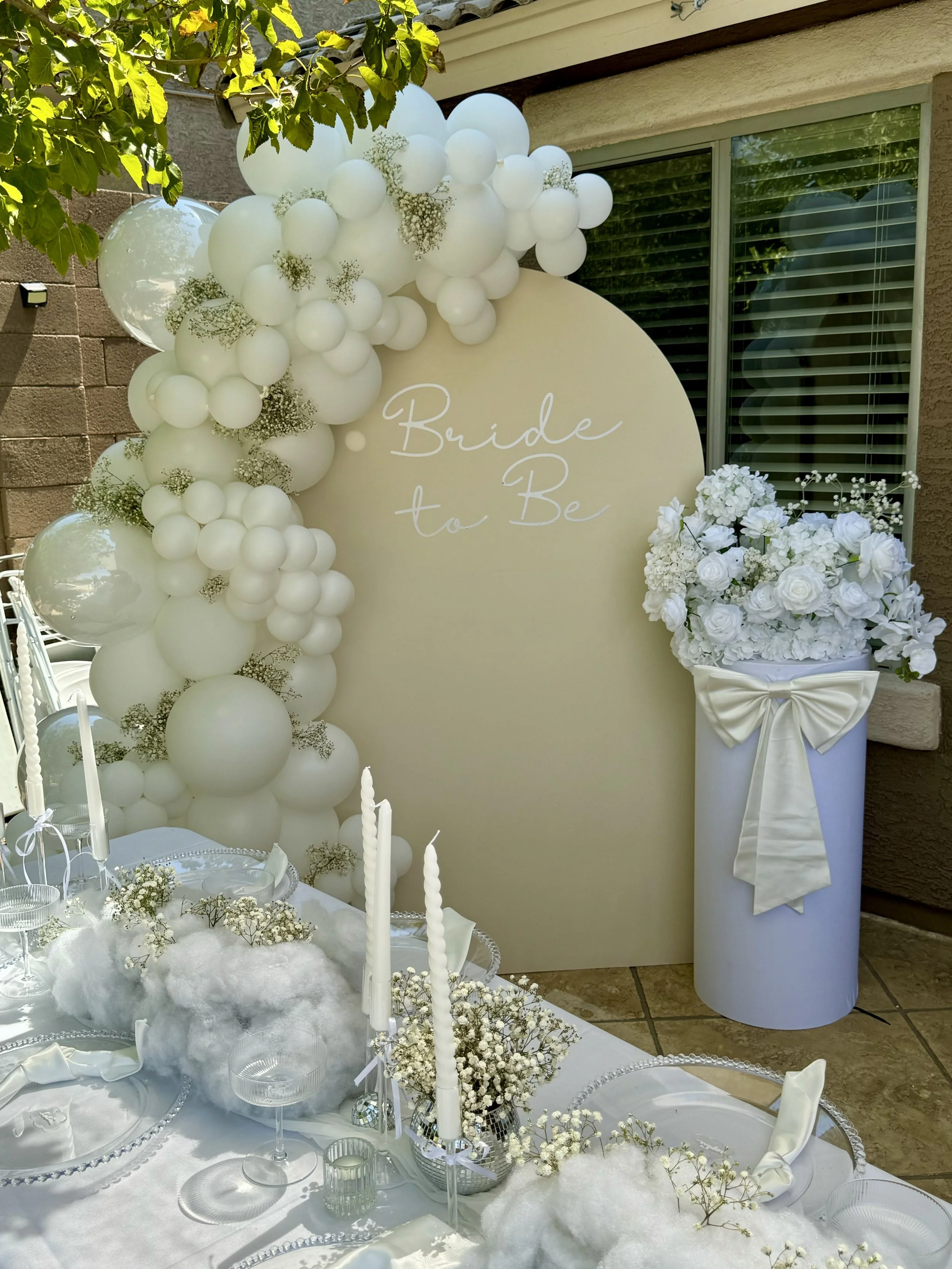 bridal shower party styling and coordination