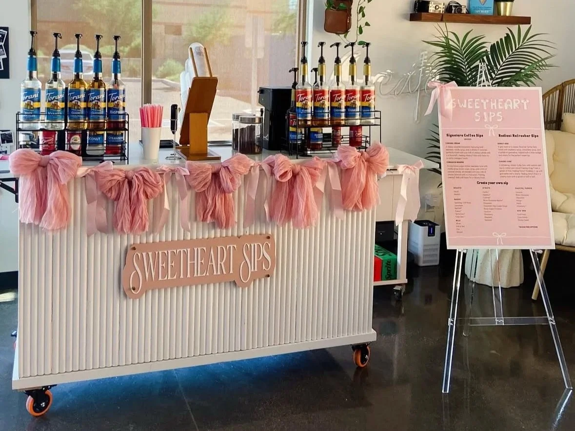 Sweetheart Sips mobile coffee cart and team in Queen Creek, AZ