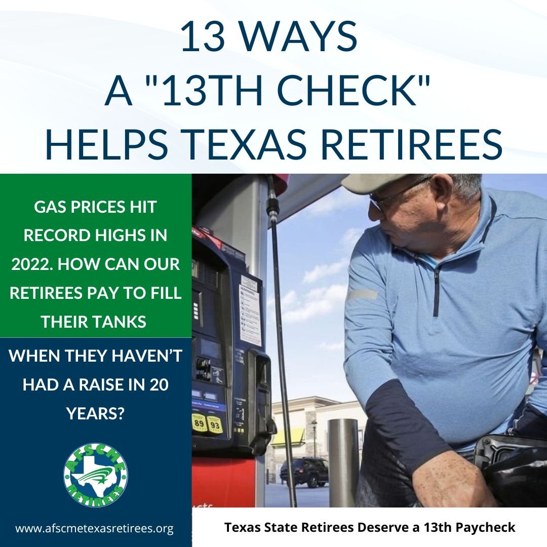13 Ways a “13th Check Helps: No. 1 – at the Gas Pump