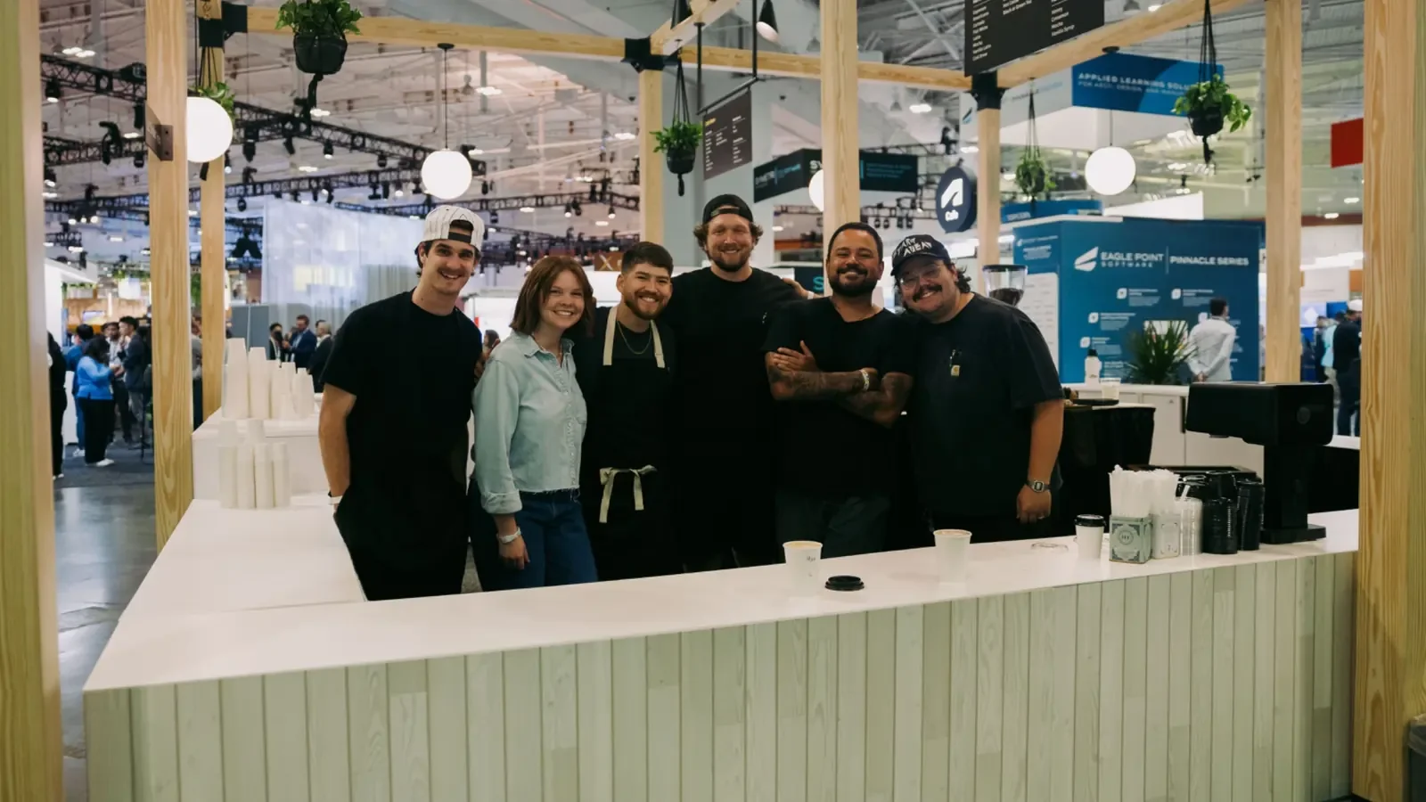 Merge Coffee Bar coffee catering team at a conference expo coffee bar setup in Nashville