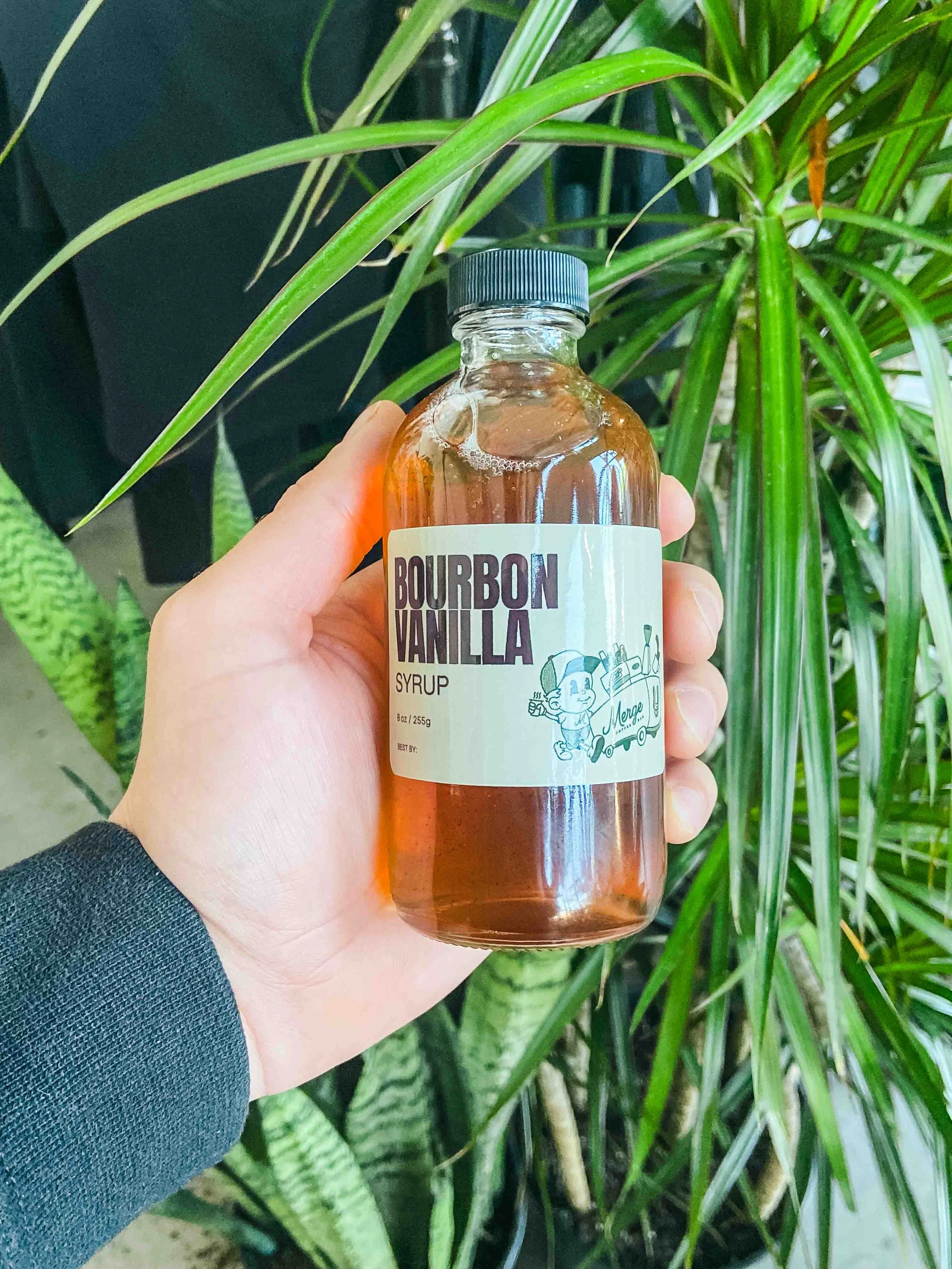 8oz Bourbon Vanilla Syrup Bottle