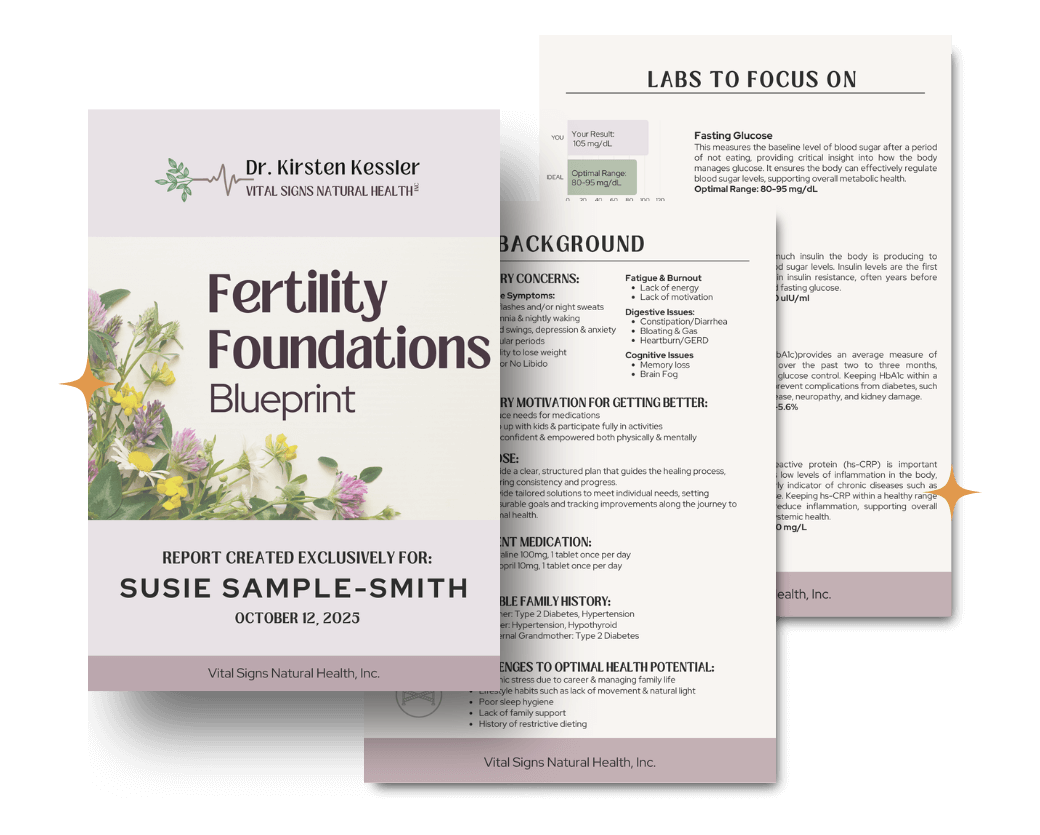 Fertility Foundations with Dr. Kirsten Kessler blueprint example