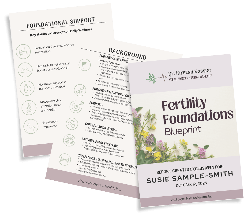 Fertility Foundations with Dr. Kirsten Kessler blueprint example