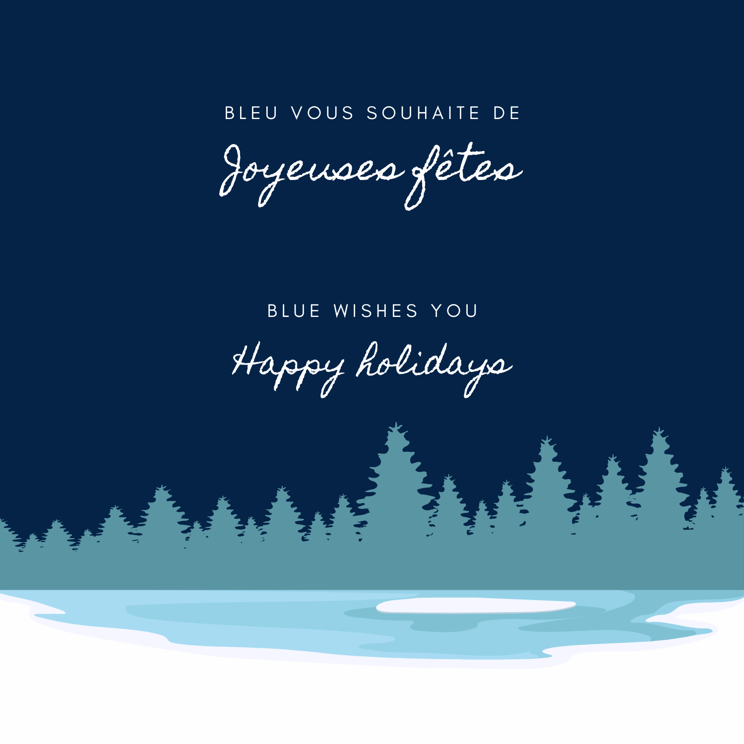 Bleu vous souhaite de joyeuses fêtes
