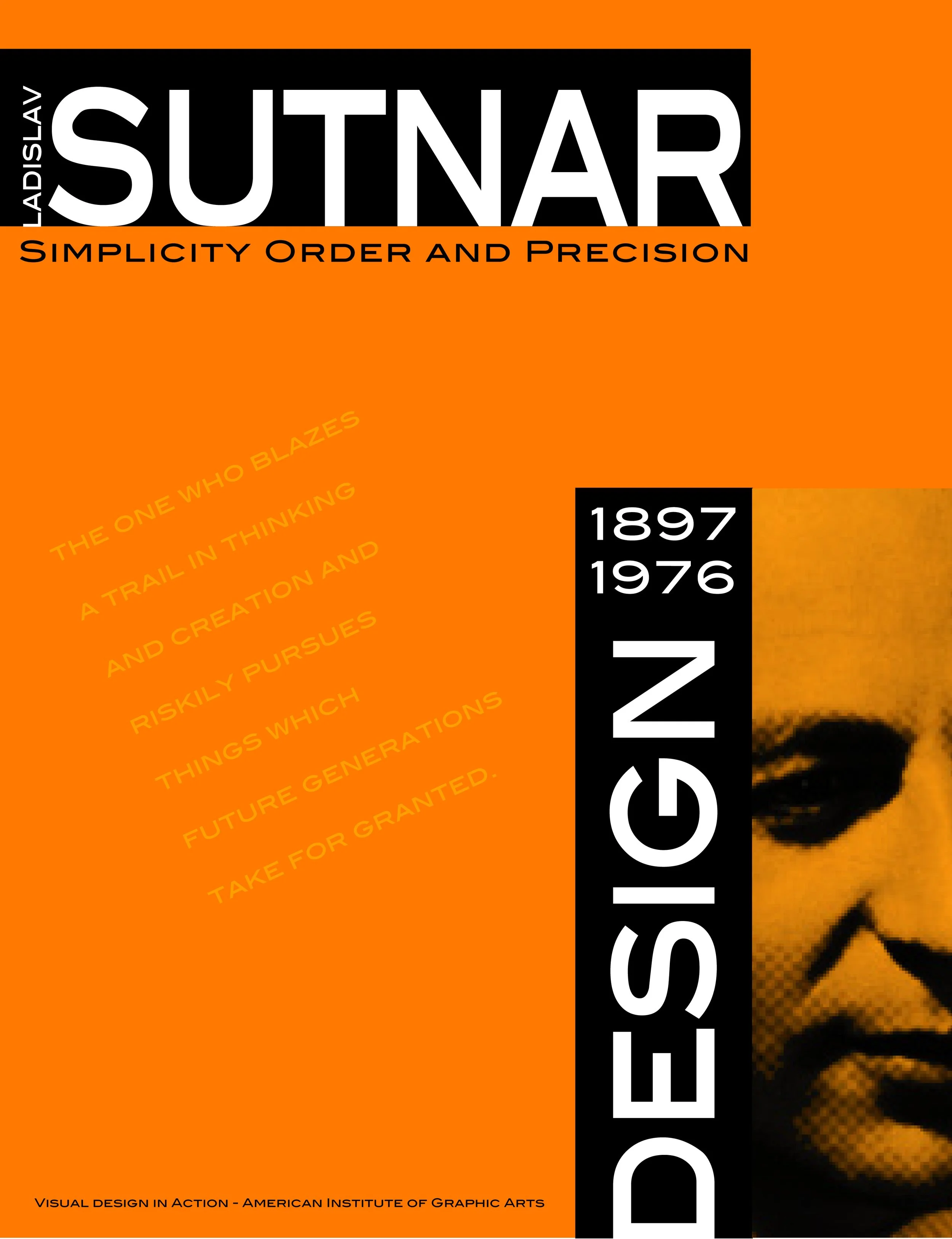 Bauhaus designer poster - clean and simple design that communicates the message easily without any interruptions