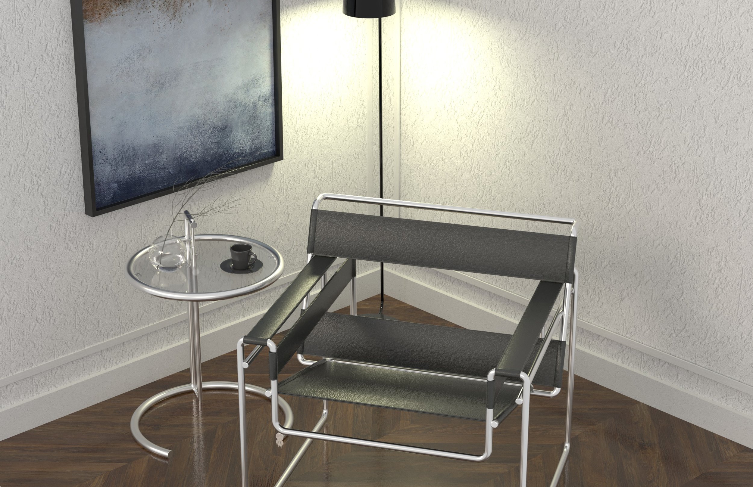 Environment exploration utilizing Mid Century Modern furniture.