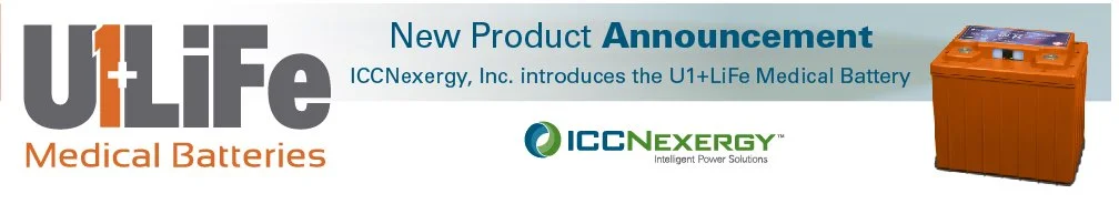 U1+Life Medical Battery internet banner for new product advertising.