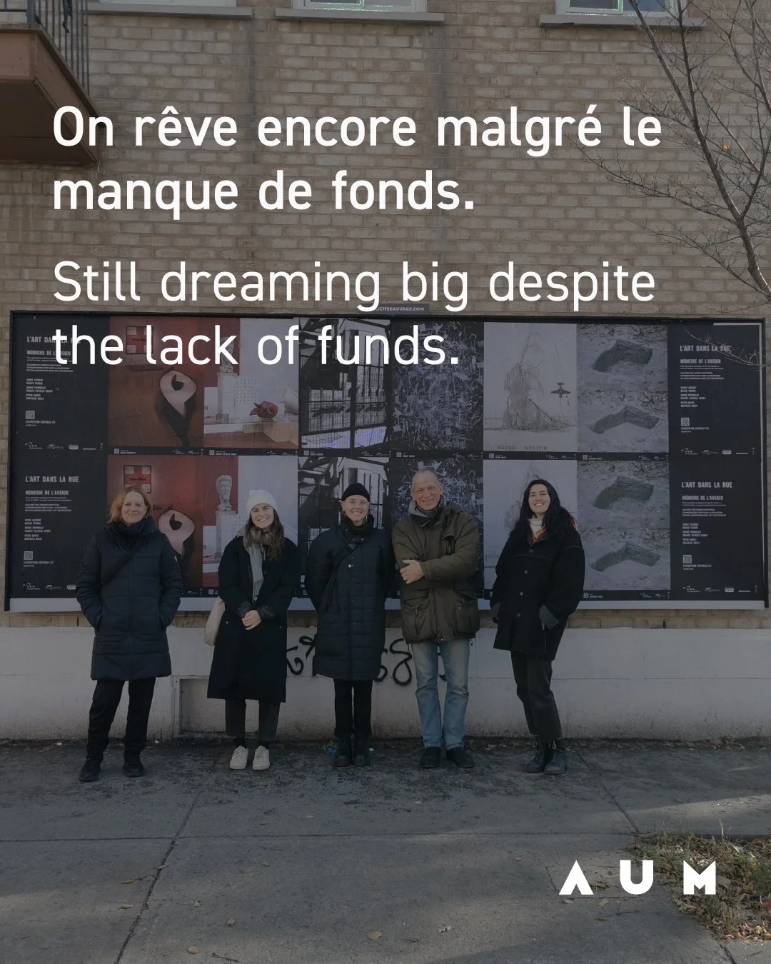 Apr&egrave;s plusieurs ann&eacute;es de travail, M&eacute;moire de l&rsquo;Avenir et Art Urbain Montr&eacute;al marquent une pause contrainte. Cette d&eacute;cision, difficile mais n&eacute;cessaire, d&eacute;coule du manque de soutien financier r&ea