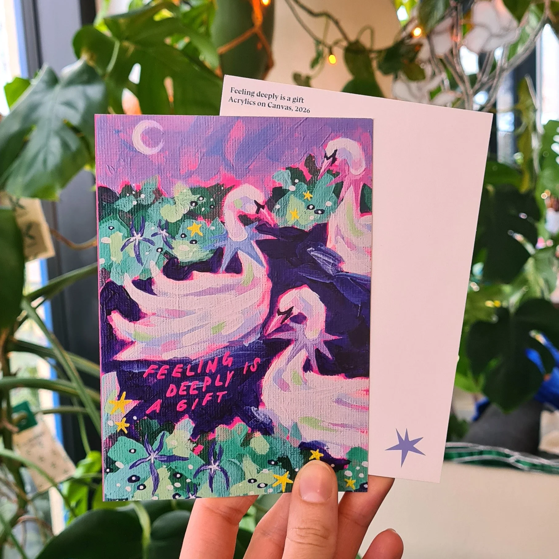 Schwäne – Feeling deeply is a Gift – Postkarte