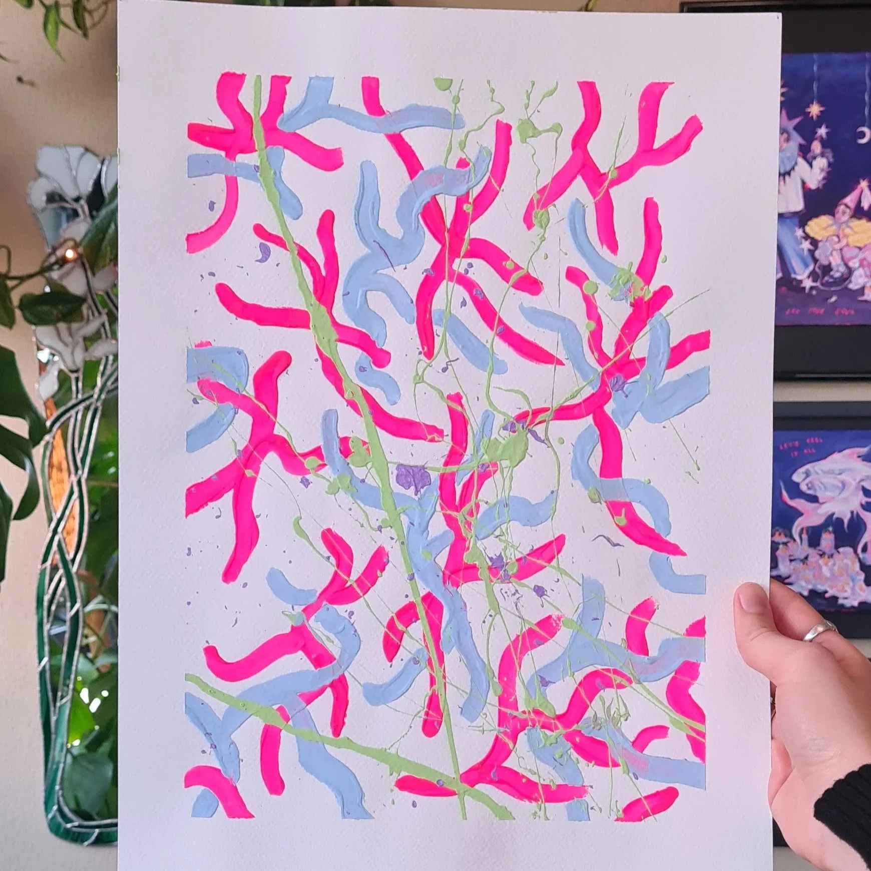 Originale Acrylmalerei 3, »If I was light«-Serie, Künstlerin Hannah Stollenwerk