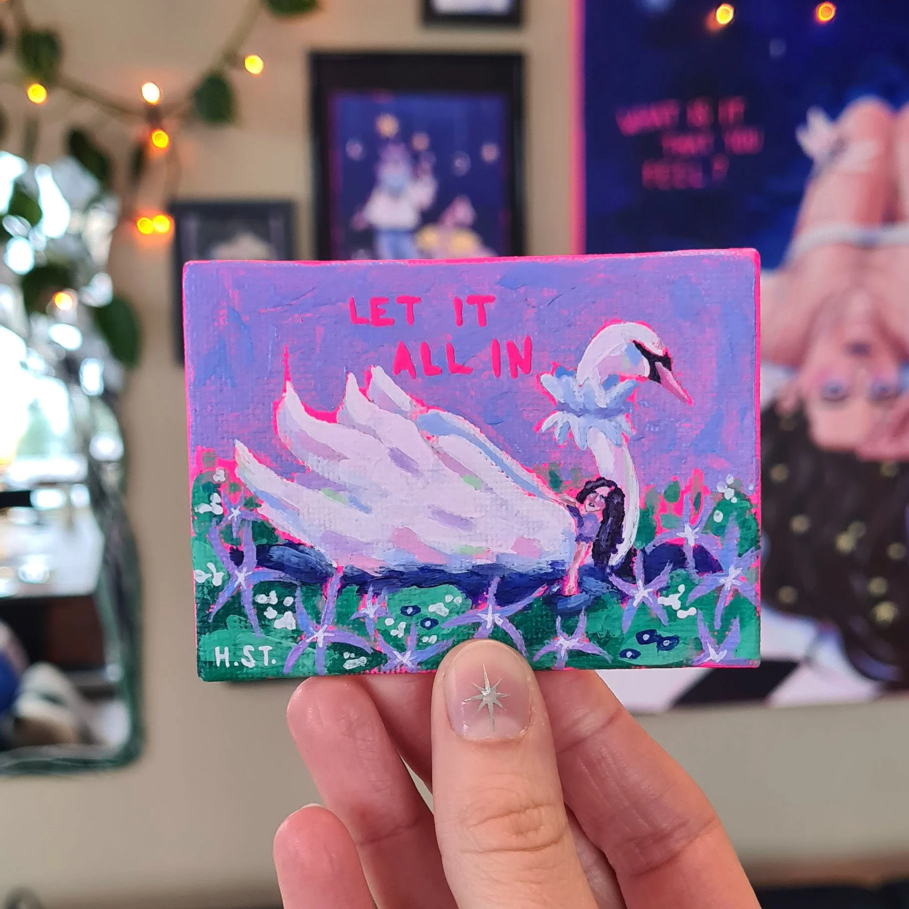 Let it all in – original Malerei auf Leinwand