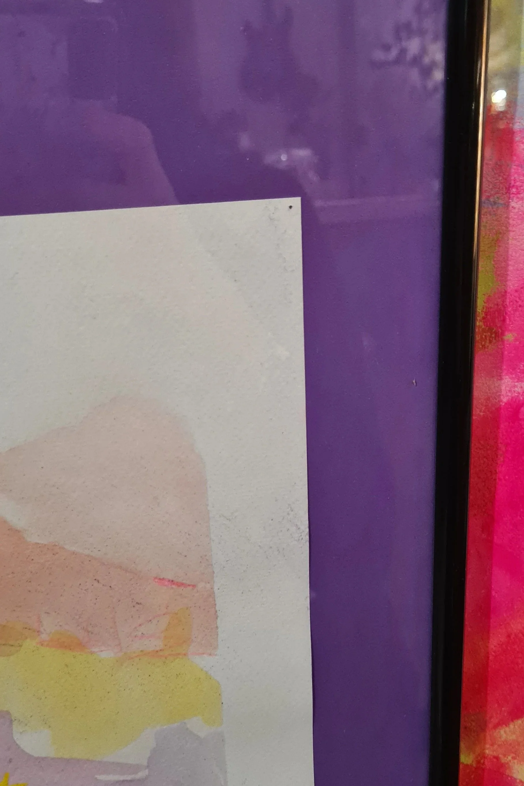 »Let's fall apart« originale mixed media Malerei auf Wasserfarben-Papier, Künstlerin Hannah Stollenwerk