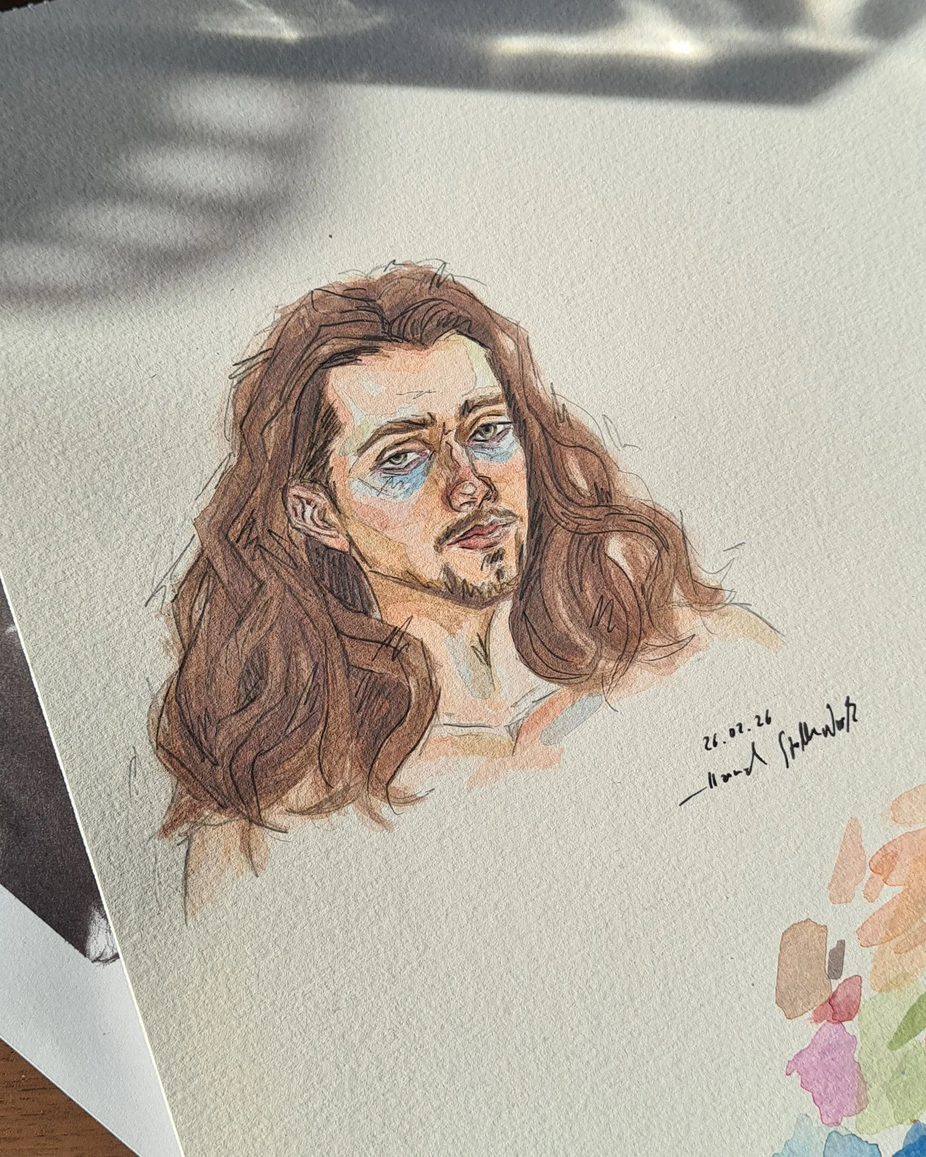 Wasserfarben Portrait gemalt von der Künstlerin Hannah Stollenwerk