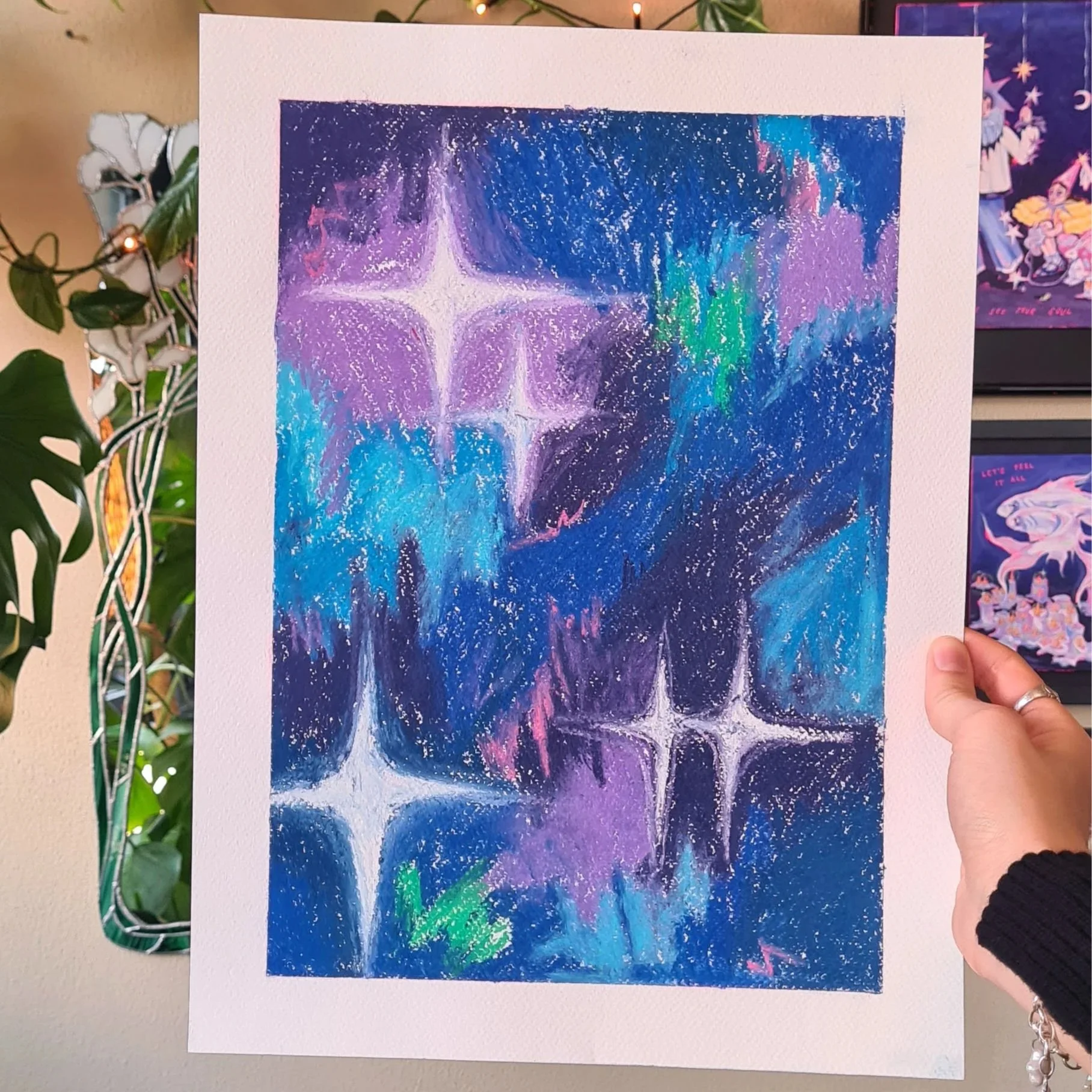 Originale Pastellkreide-Zeichnung, »If I was light«-Serie, Künstlerin Hannah Stollenwerk