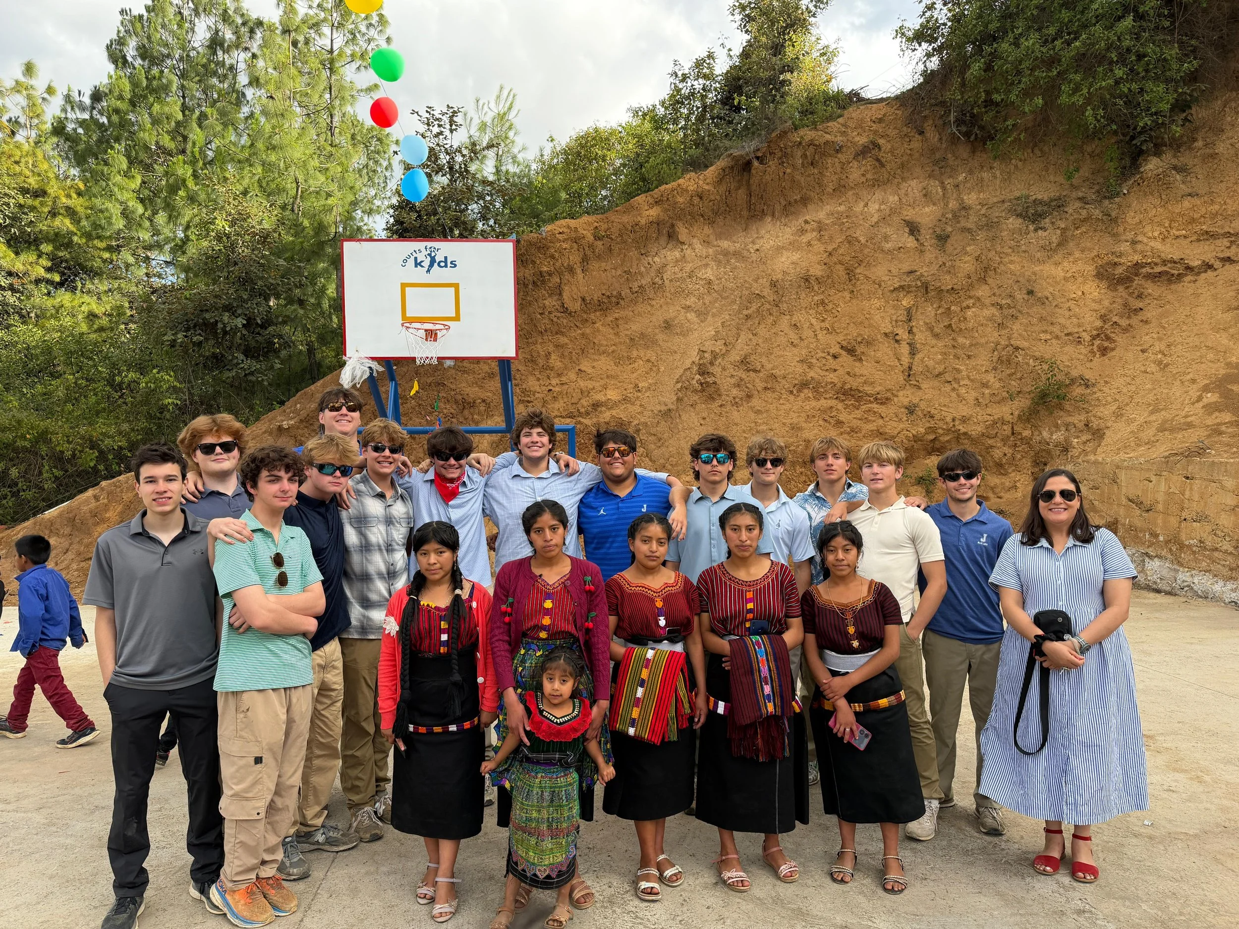Student volunteers from Jesuit High School in New Orleans, travel to Pachun, Guatemala