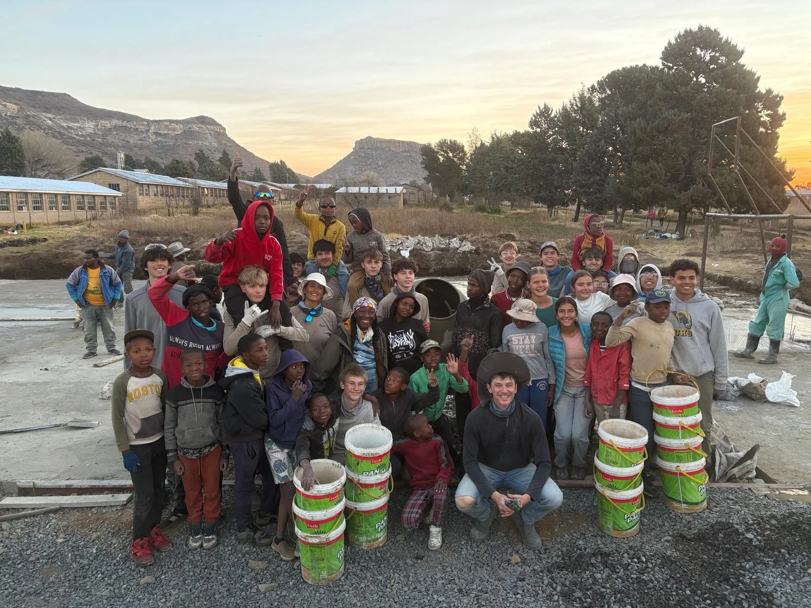 Marquette University High School students are warmly welcomed in the community of Mohale’s Hoek, Lesotho, in Africa
