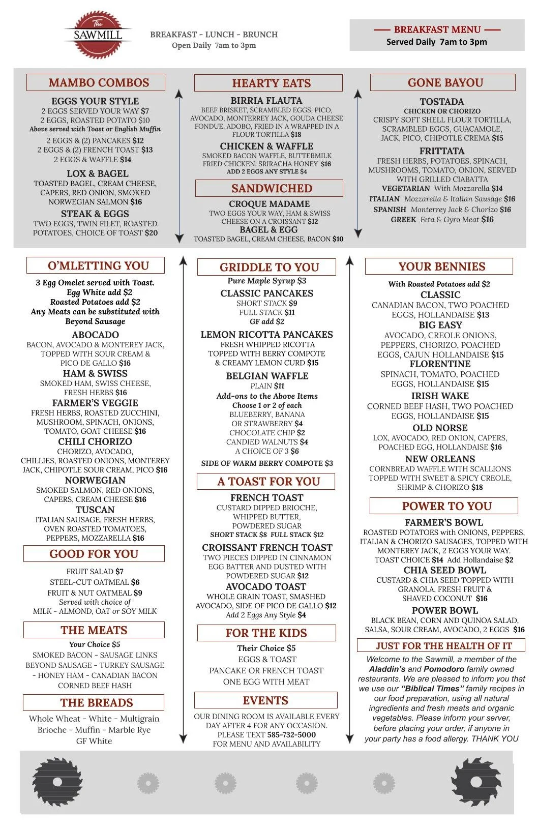 View Menu — Sawmill