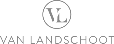 Logo mit den Buchstaben "VL" in einem Kreis, darunter der Schriftzug "Van Landschoot".