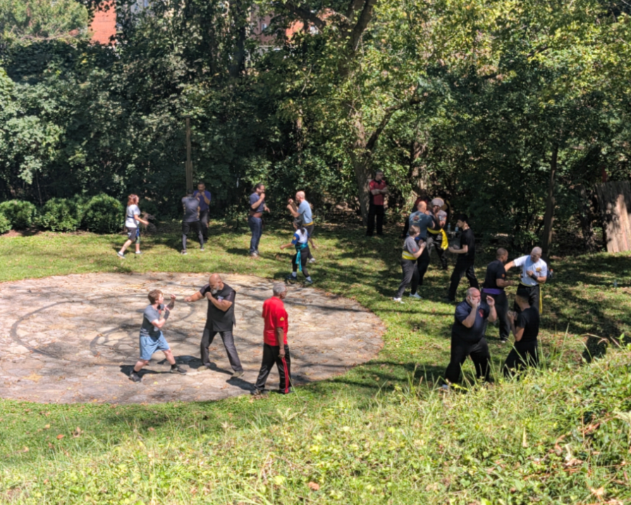 Outdoor Wing Chun Kung Fu training