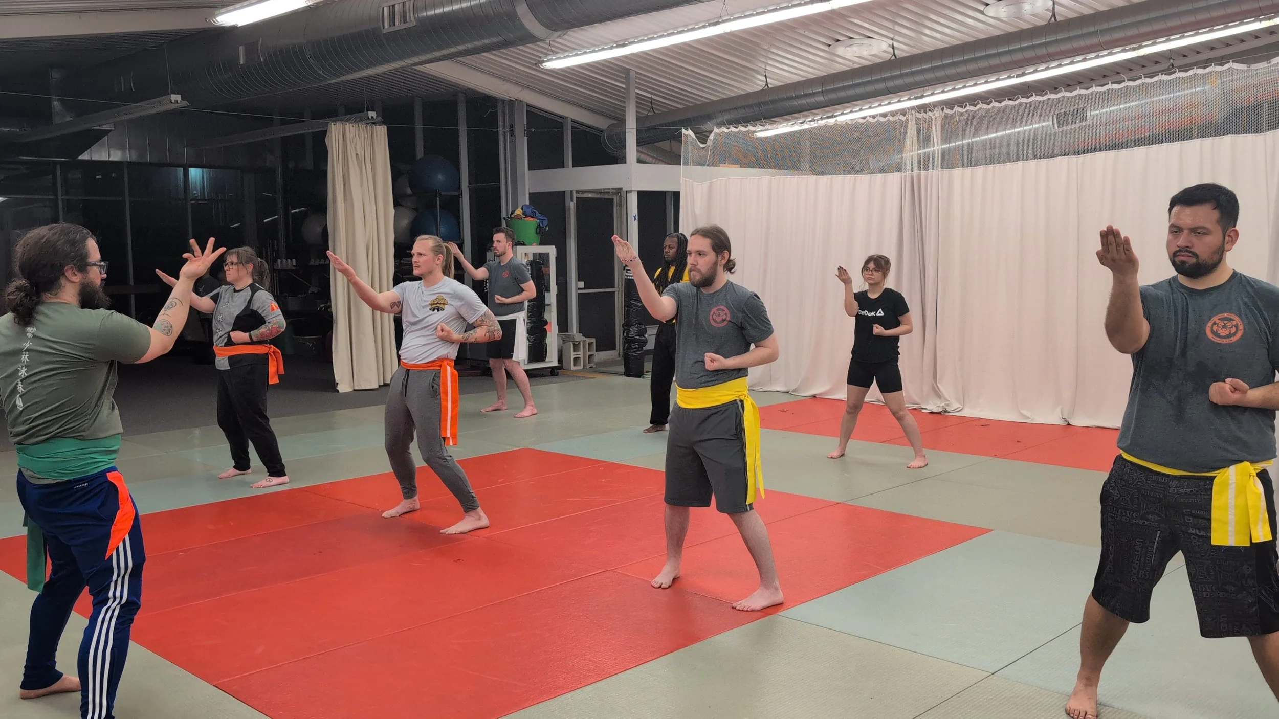 Practicing the Wing Chun form Siu Nim Tau