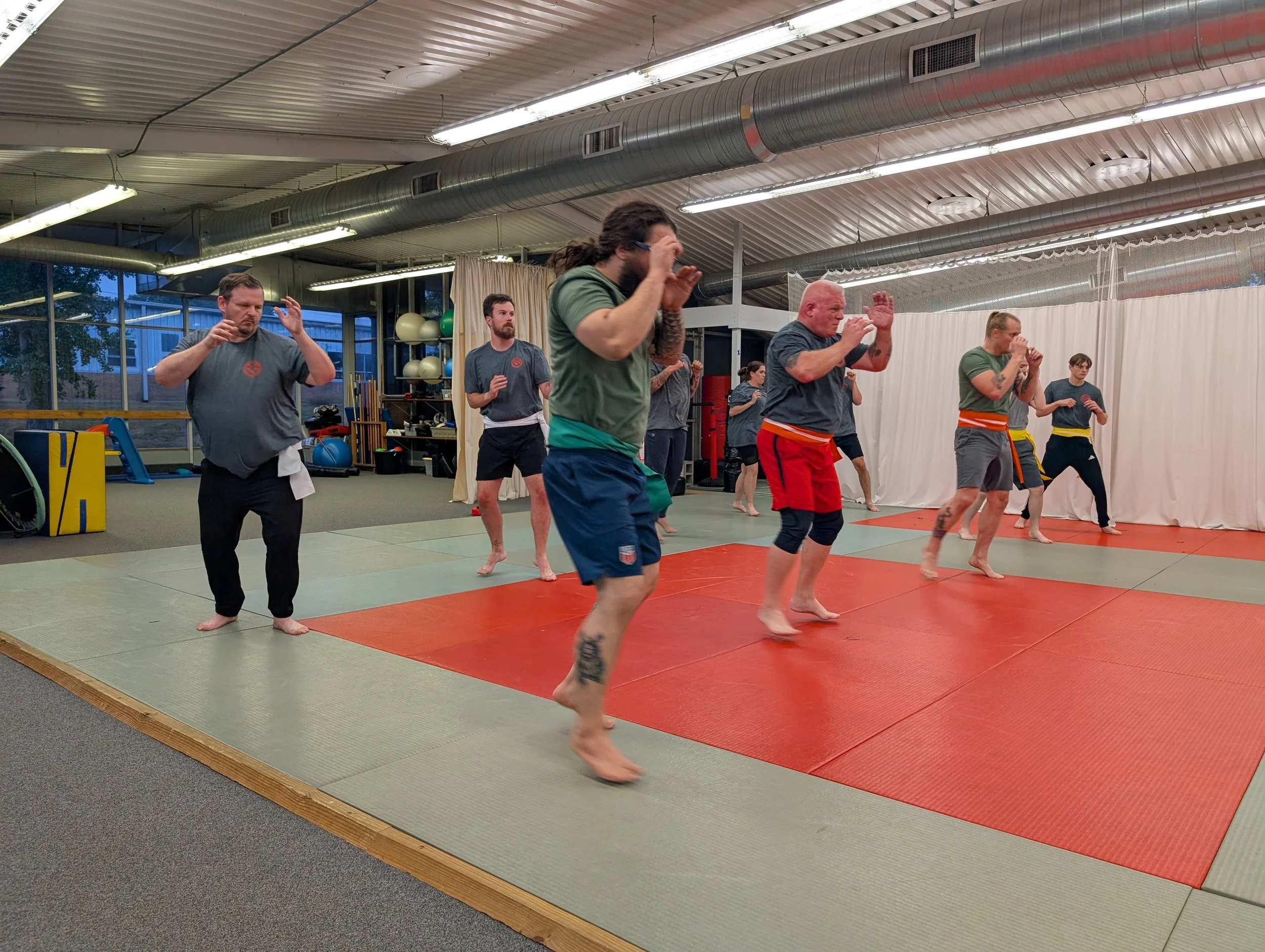 Getting ready to do some Shaolin Wing Chun  line drills.