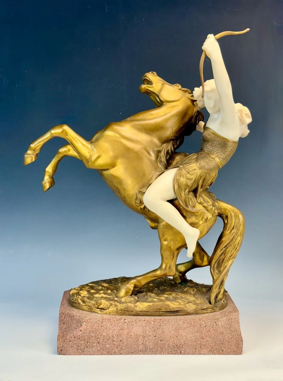 H. Somme Gilt Bronze & Alabaster Sculpture.jpeg
