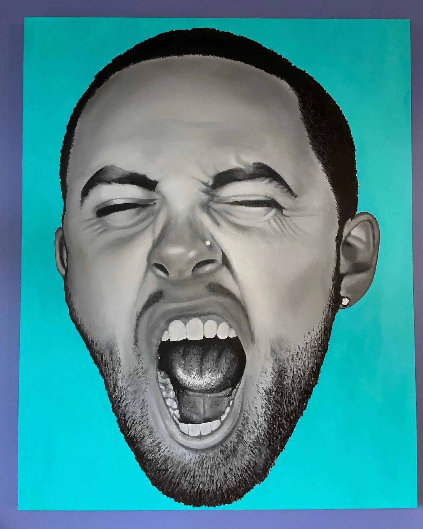 Self Care 
Commission - Musical artist "Mac Miller"
Acrylic on canvas
(60X48in)