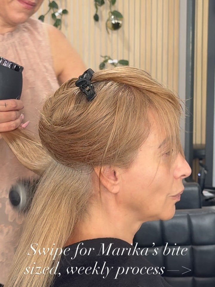 Boss lady in her ELEMENT 🤍 

Why not come join Marika once a week for a little pampering?&hellip;.. Link in bio 😉 
&bull;
&bull;
&bull;
#newtonhairsalon #adelaidehairdresser #hairstylist #bouncycurls #hair