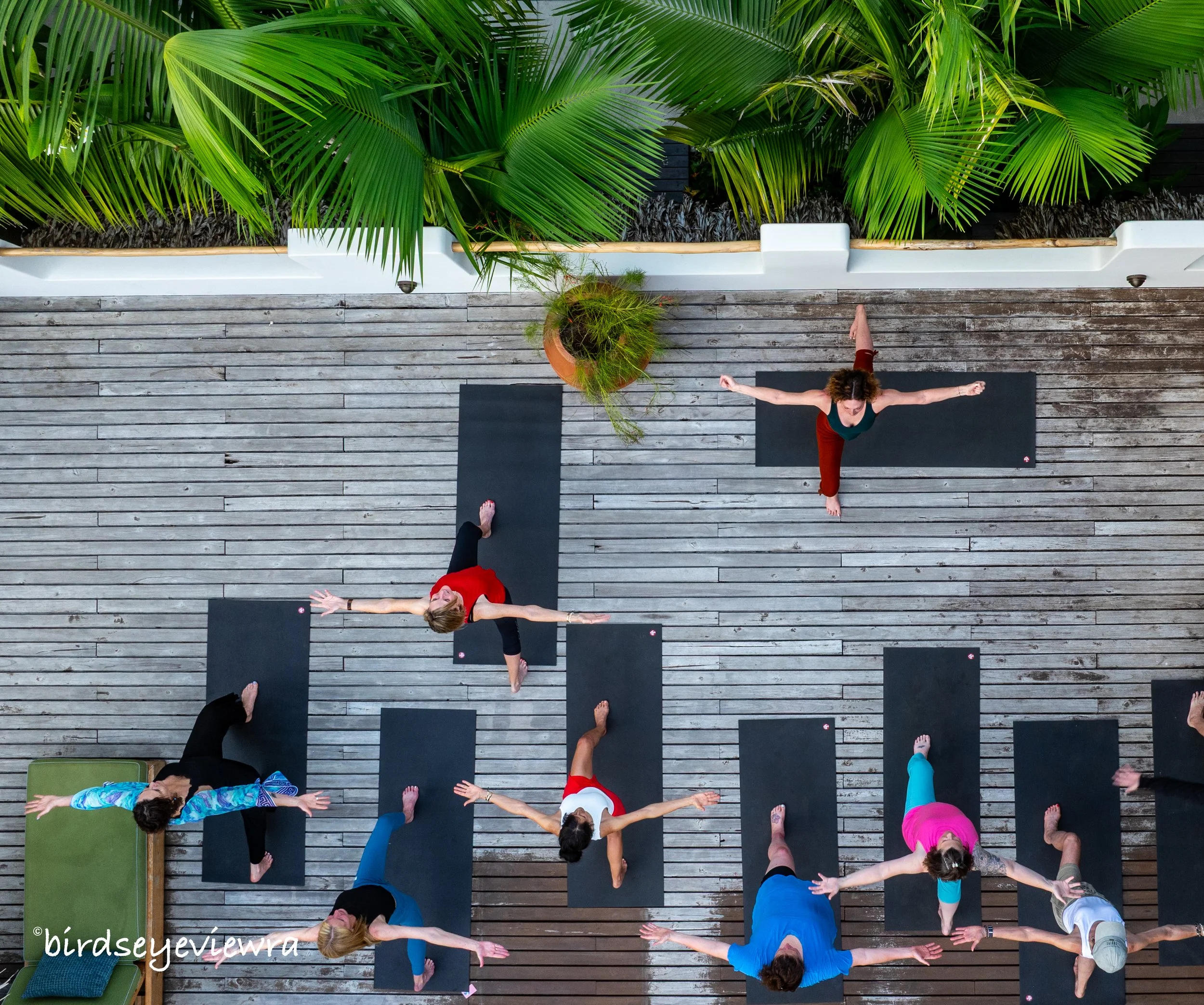 A little aerial perspective from a Amanda Trevelino led yoga class in Nosara