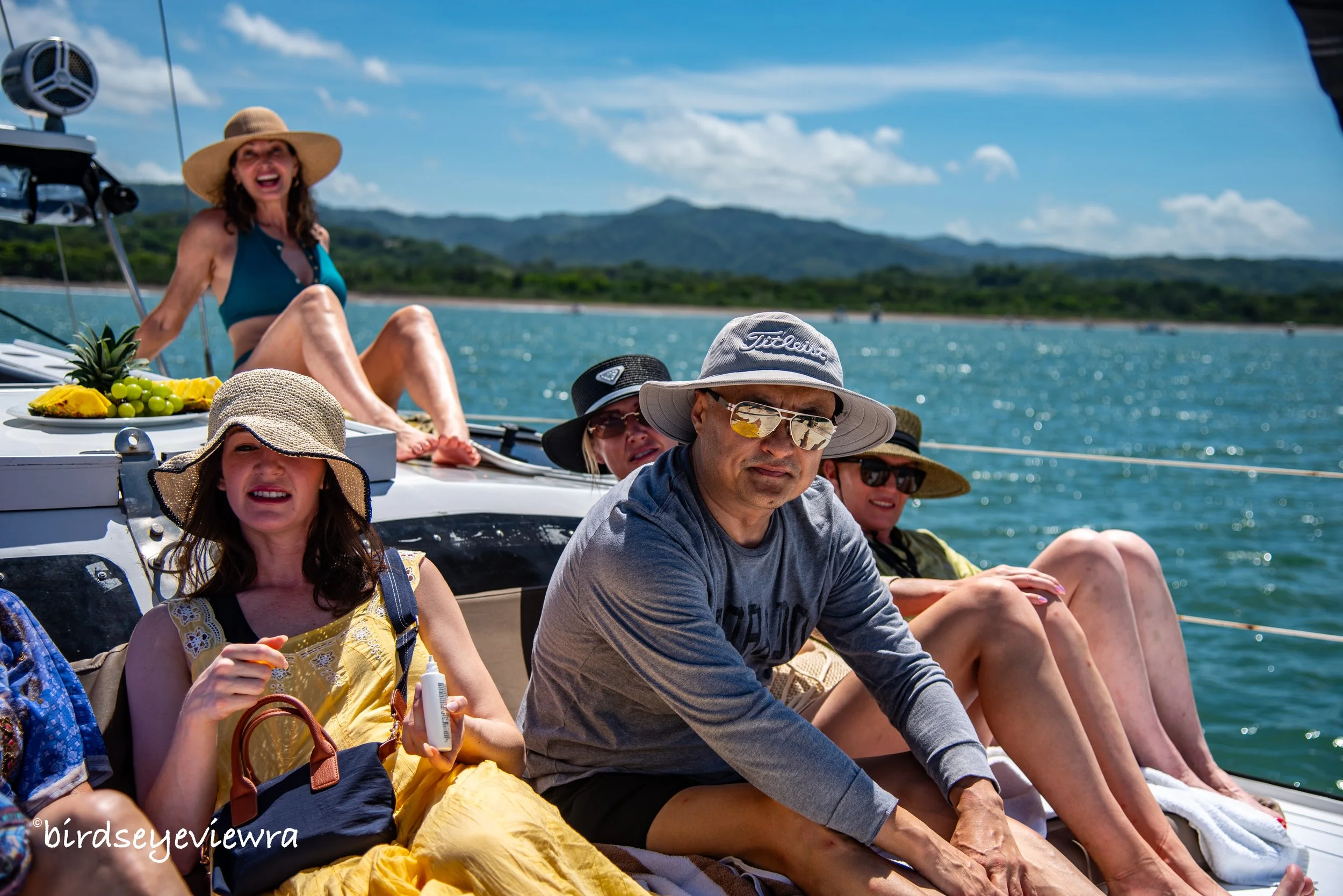 Catamaran sailing, the most popular excursion on a Santosha Retreat.  This one from Nosara, Costa Rica