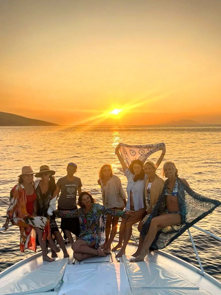 Sunset cruise at Earth + Sky, a common Santosha Retreats excursion, Amorgo, Greece