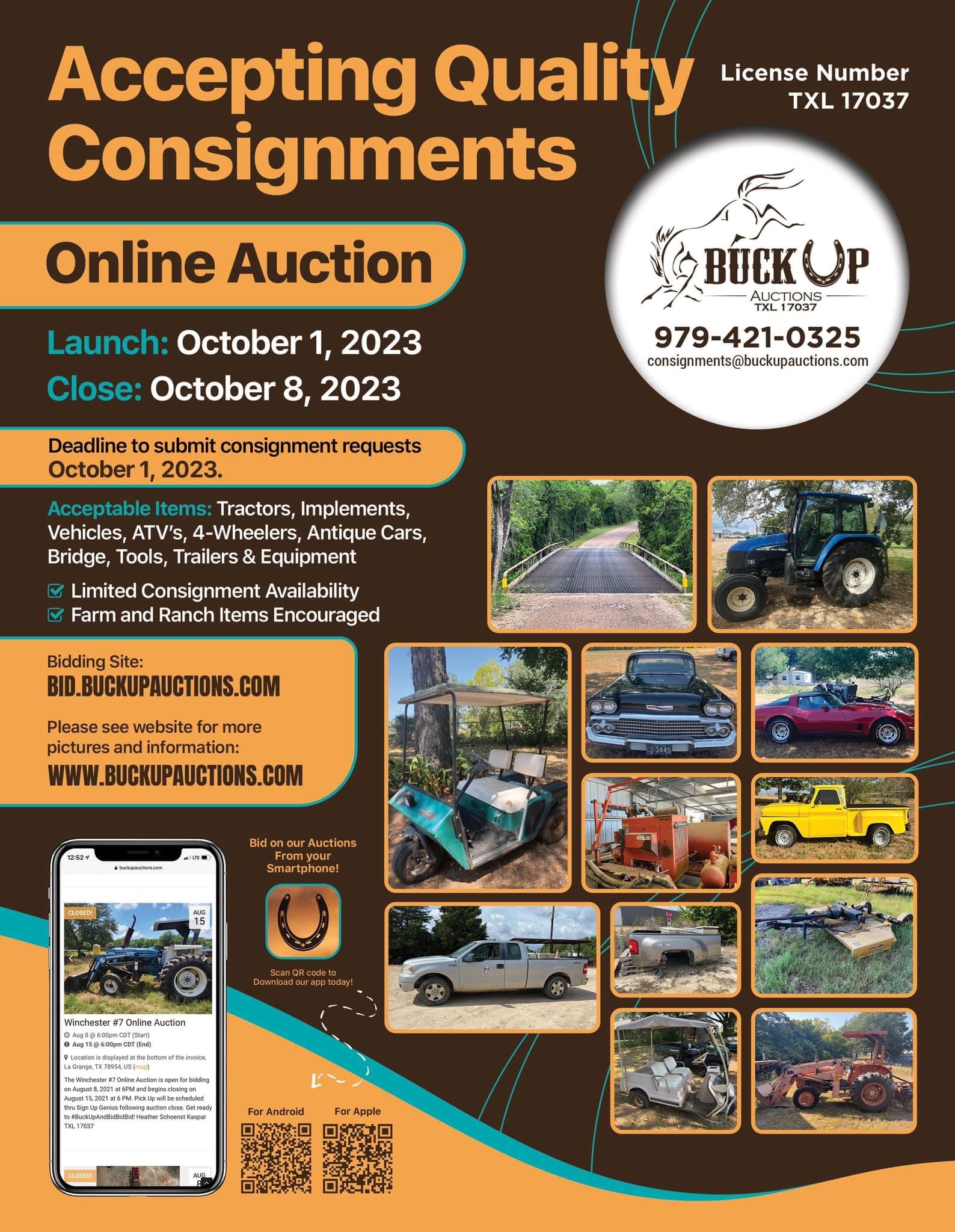 Buck Up Auctions online auction